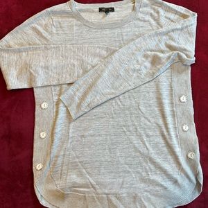 Medium Gray Sweater with side button details